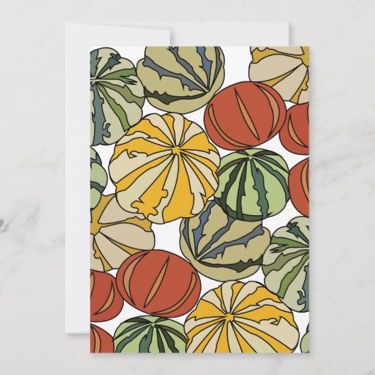 秋秋カボチャカラフルンサンクスギビングパーティー 招待状 (裏面)