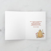 秋秋カボチャフローラハッピーサンクスギビング カード (内部)