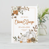 秋秋カボチャフローラフレーム招待状 招待状 (スタンド正面)