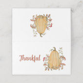 秋秋カボチャフローラ感謝感謝祭 プレイスカード (外部開封)