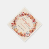 秋秋カボチャ水の色ベビーエレガントシャワー スタンダードカクテルナプキン (角)