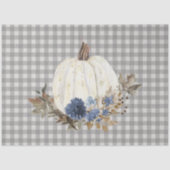 秋秋カボチャ海軍ブルーフローラバッファロープレイド 薄葉紙 (正面)