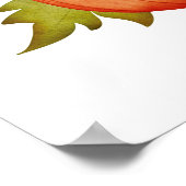 秋秋カボチャ素朴ハッピーサンクスギビング ポスター (角)