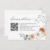 秋秋カボチャ結婚の宿泊施設QRコード エンクロージャーカード (正面/裏面)