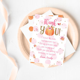 秋秋カボチャ誕生日サンキューカード サンキューカード