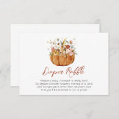 秋秋カボチャ赤ちゃんシャワーラッフルカード サンキューカード (正面/裏面)