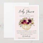 秋秋カボチャ赤ちゃんシャワー招待状 招待状 (正面/裏面)