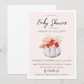 秋秋カボチャ赤ちゃんシャワー招待状 招待状 (正面/裏面)