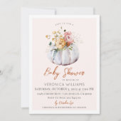 秋秋カボチャ赤ちゃんシャワー招待状 招待状 (正面)