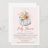 秋秋カボチャ赤ちゃんシャワー招待状 招待状 (正面/裏面)