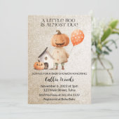 秋秋カボチャ頭ベビーシャワー招待状 招待状 (スタンド正面)