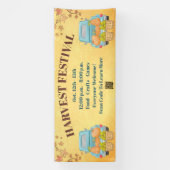 秋秋カボチャQRコードハーベストフェスティバル 横断幕 (縦)