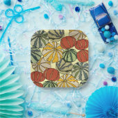 秋秋カラフルカボチャパーティー ペーパープレート (パーティー)