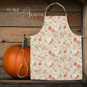 秋秋サンクスギビングBOHOフローラカボチャ エプロン