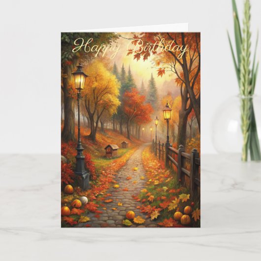 秋秋シーン誕生日カード カード (正面)