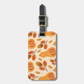 秋秋スカッシュカボチャ模様ラゲッジタグ ラゲッジタグ (正面縦)