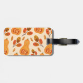 秋秋スカッシュカボチャ模様ラゲッジタグ ラゲッジタグ (裏面横)
