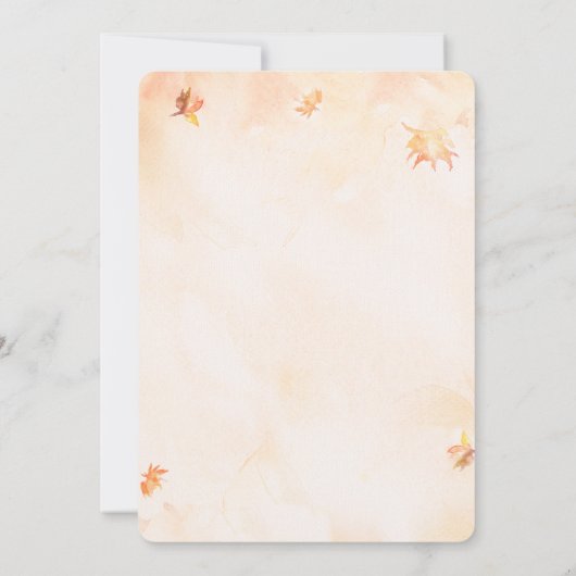 秋秋テディベアベビーシャワー招待状 招待状 (裏面)