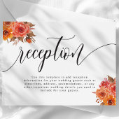 秋秋テラコッタフローラウェディングレセプション エンクロージャーカード