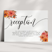 秋秋テラコッタフローラウェディングレセプション エンクロージャーカード