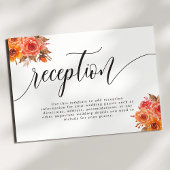秋秋テラコッタフローラウェディングレセプション エンクロージャーカード
