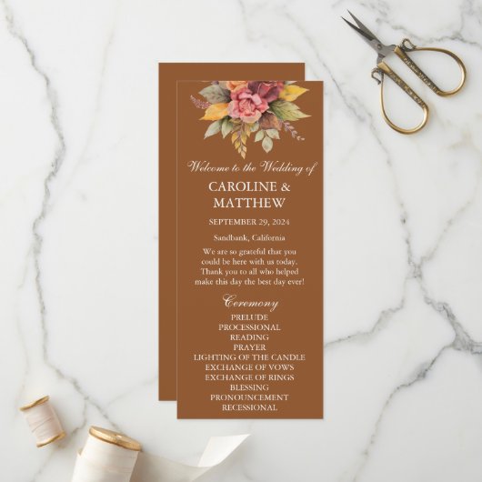 秋秋テラコッタフローラウォーター結婚カラー プログラム (正面/裏面インサイチュ)