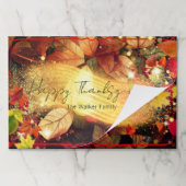 秋秋ハッピーサンクスギビング紙ランチョンマット ペーパーパッド (折り畳み)