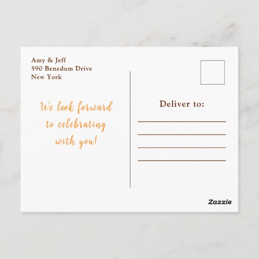 秋秋ハーベストバースデーパーティー ポストカード (裏面)