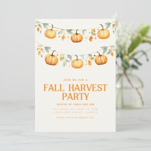 秋秋ハーベストパーティー招待状 招待状 (スタンド正面)