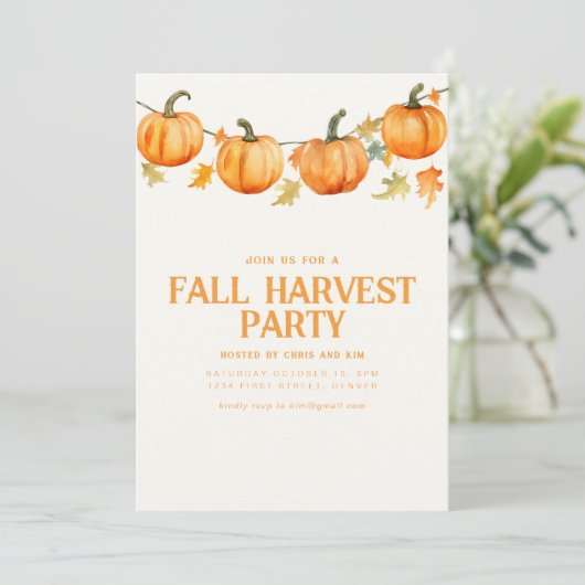 秋秋ハーベストパーティー招待状 招待状 (スタンド正面)