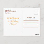 秋秋ハーベストブライダルシャワー ポストカード (裏面)