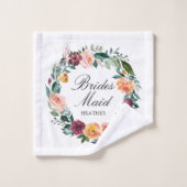 秋秋バラフラワーフローラリースブライドメイド ウォッシュタオル (ウォッシュタオル)