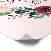 秋秋バラフラワーフローラリース最高の祖母 ポスター (角)