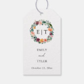 秋秋バラフラワーフローラ結婚リース ギフトタグ (裏面)