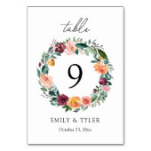 秋秋バラフラワーフローラ結婚リース テーブルナンバー (裏面)
