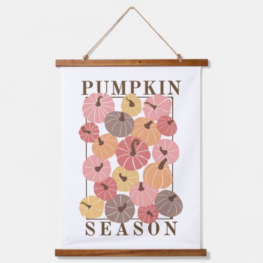 秋秋パンプキカラフルンつるズタペストリー 吊り下げ型タペストリー (正面)