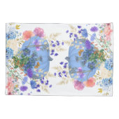 秋秋パンプキンパステルブルーボタニカルフローラ 枕カバー (裏面)