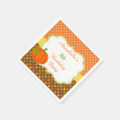 秋秋パンプキン誕生日 スタンダードカクテルナプキン (角)