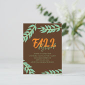 秋秋フェスティバルグリーナリーフライヤー招待状 ポストカード (スタンド正面)