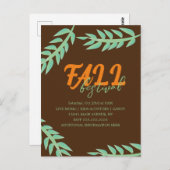 秋秋フェスティバルグリーナリーフライヤー招待状 ポストカード (正面/裏面)