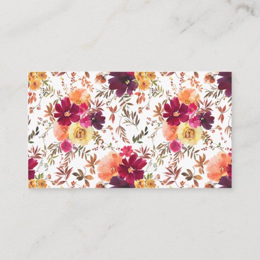 秋秋フローラおむつラッフルエンクロージャカード エンクロージャーカード (裏面)