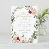 秋秋フローラカボチャベビーシャワー招待状 招待状 (スタンド正面)