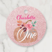 秋秋フローラカボチャ1st誕生日バラ金ゴールド フェイバータグ (裏面)