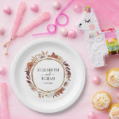 秋秋フローラテラコッタ結婚ズ ペーパープレート (パーティー)