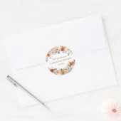 秋秋フローラパンプキ結婚ン ラウンドシール (封筒)