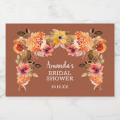 秋秋フローラブライダルシャワーミニ スパークリングワインラベル (シングルラベル)