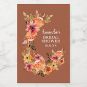 秋秋フローラブライダルシャワーミニ ワインラベル (シングルラベル)