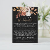 秋秋フローラブーケオンブラック結婚ズエンクロス エンクロージャーカード (スタンド正面)