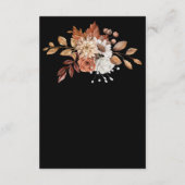 秋秋フローラブーケオンブラック結婚ズエンクロス エンクロージャーカード (裏面)
