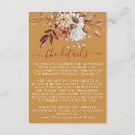 秋秋フローラブーケオン金ゴールド結婚ズ エンクロージャーカード